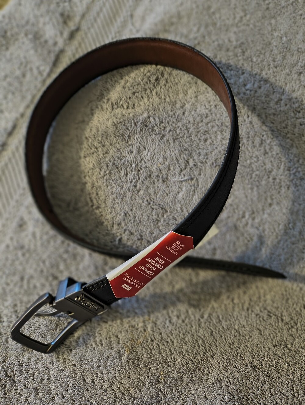 Levi's Boys Reversible Black Brown Belt Silver Buckle Small Preschool Stretch